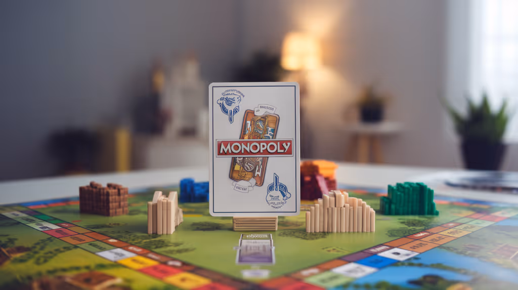 Fan art of Catan board game using Monopoly strategy, featuring houses and hotels on the board