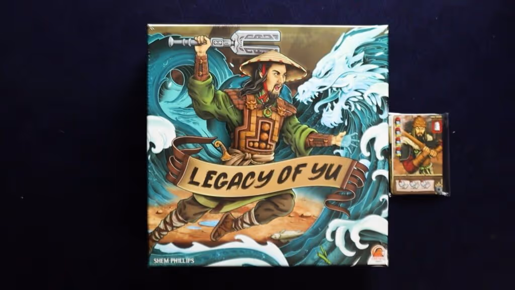 The Legacy of Yu box, a solo-only campaign game about building canals ahead of a flood.